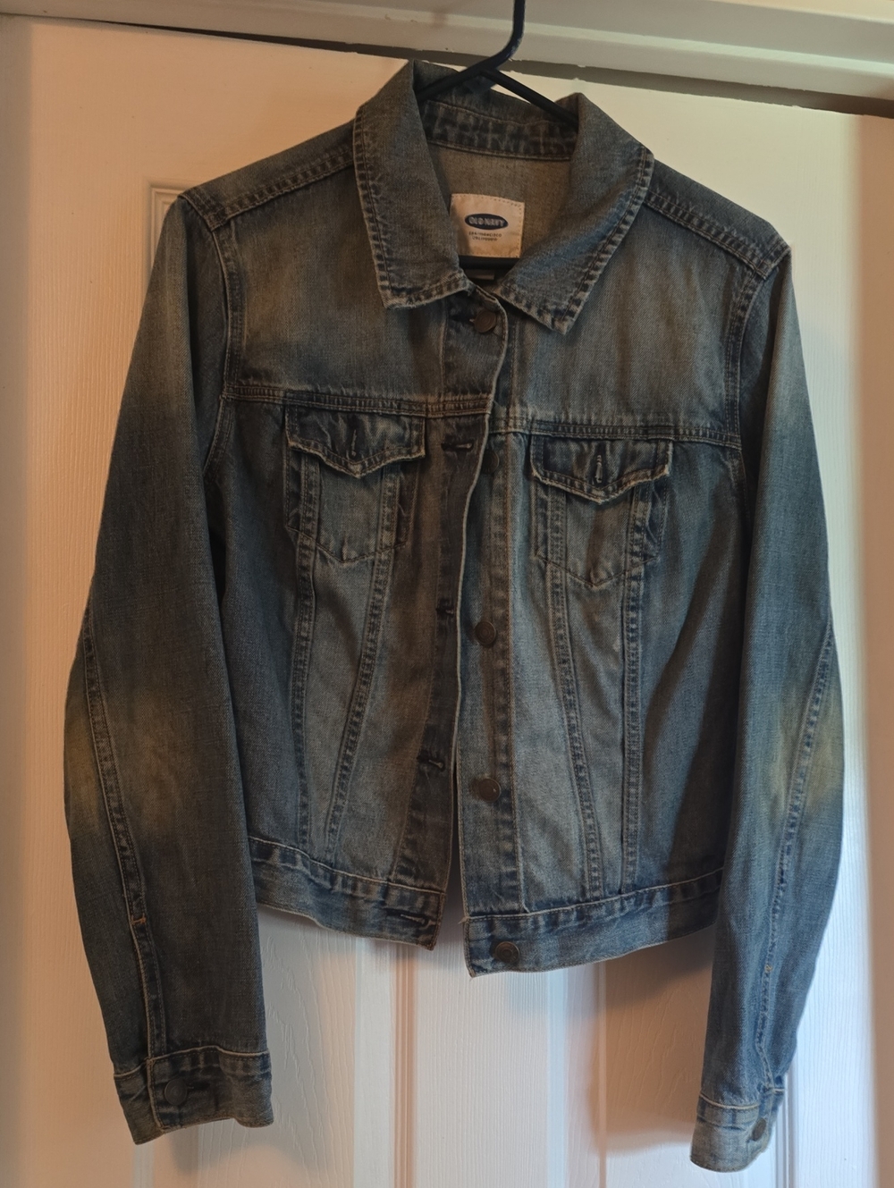 Old Navy Light Blue Denim Jacket with Faded Wash